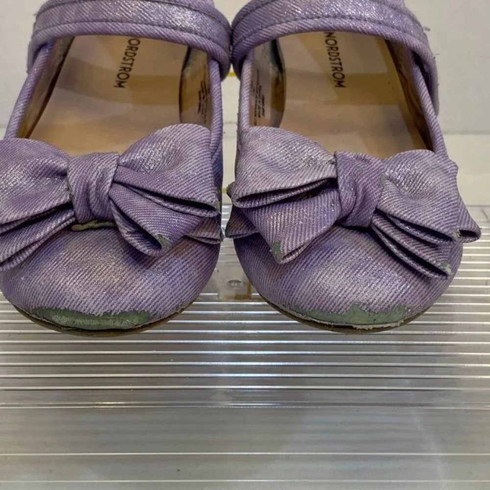 3/$20 Bundle •Nordstrom Purple Mary Jane Glitter Toddler Girl Shoes Lavender 12M